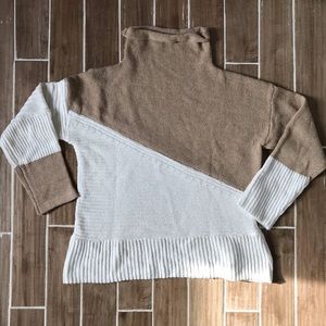 EUC Camel Colorblocked Oversized Sweater